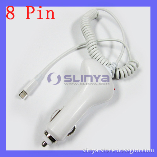 8 Pin Adapter Car Charger for iPhone 6 6 Plus 5 5s 5c/ iPod, Lightning Cable Car Charge